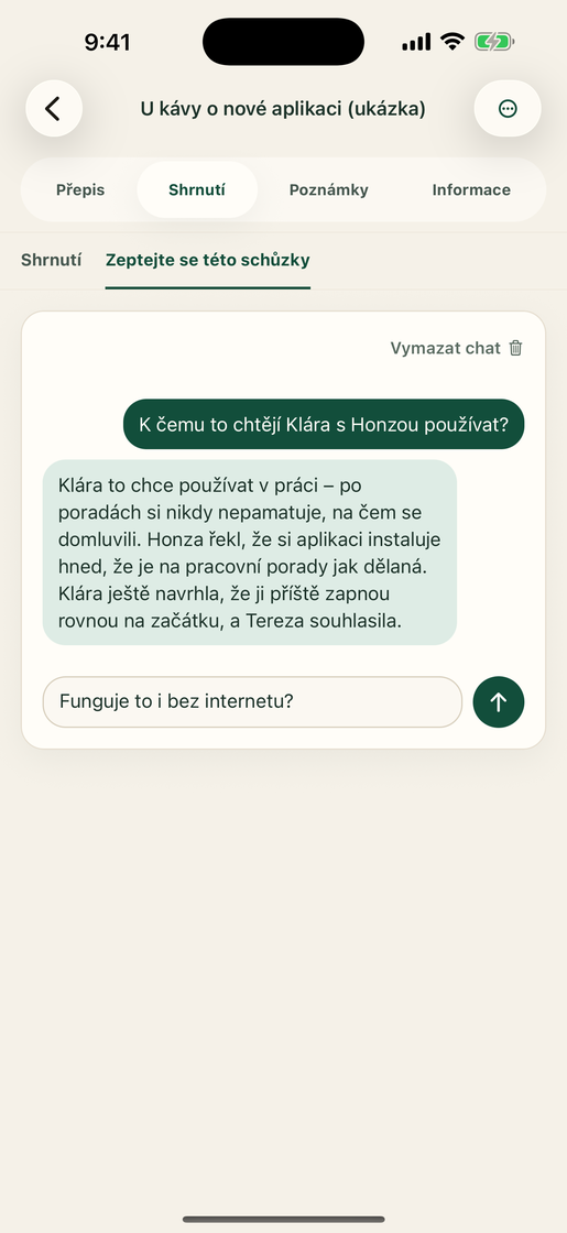 Vocatim: Chat s nahrávkou