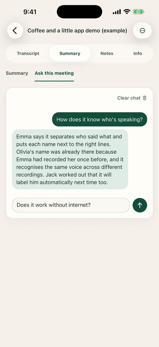 Vocatim: Chat with the recording