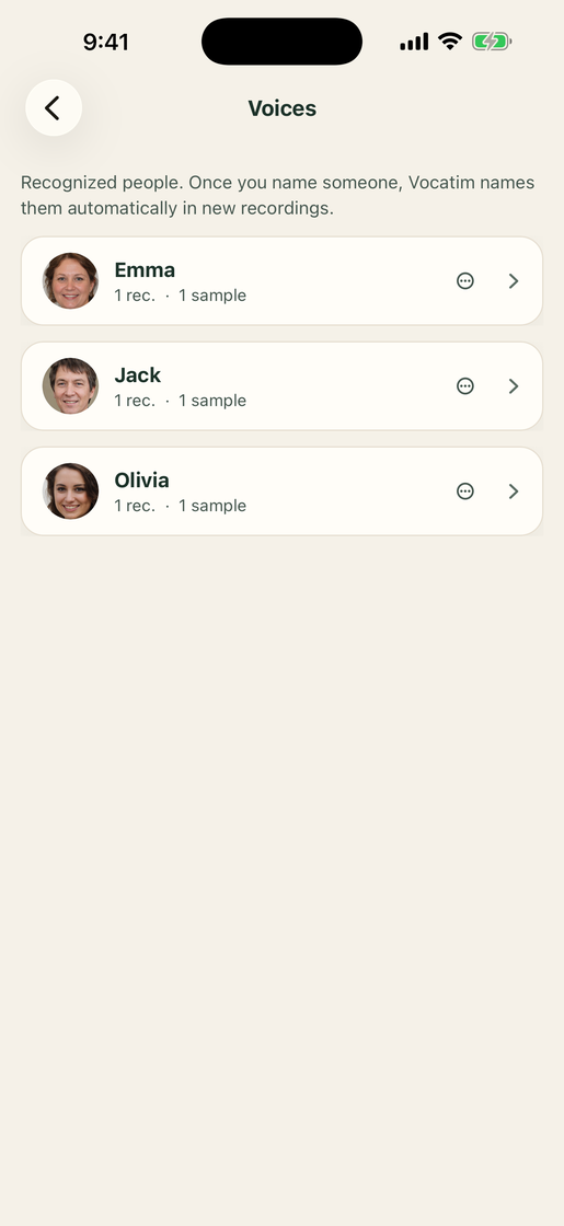 Vocatim: Recognised voices