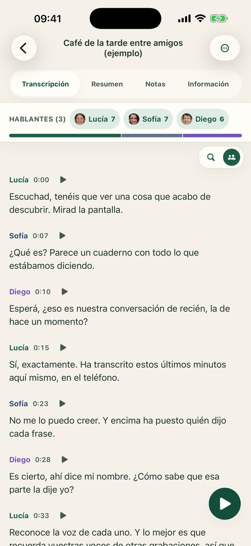 Vocatim: Transcripción con interlocutores