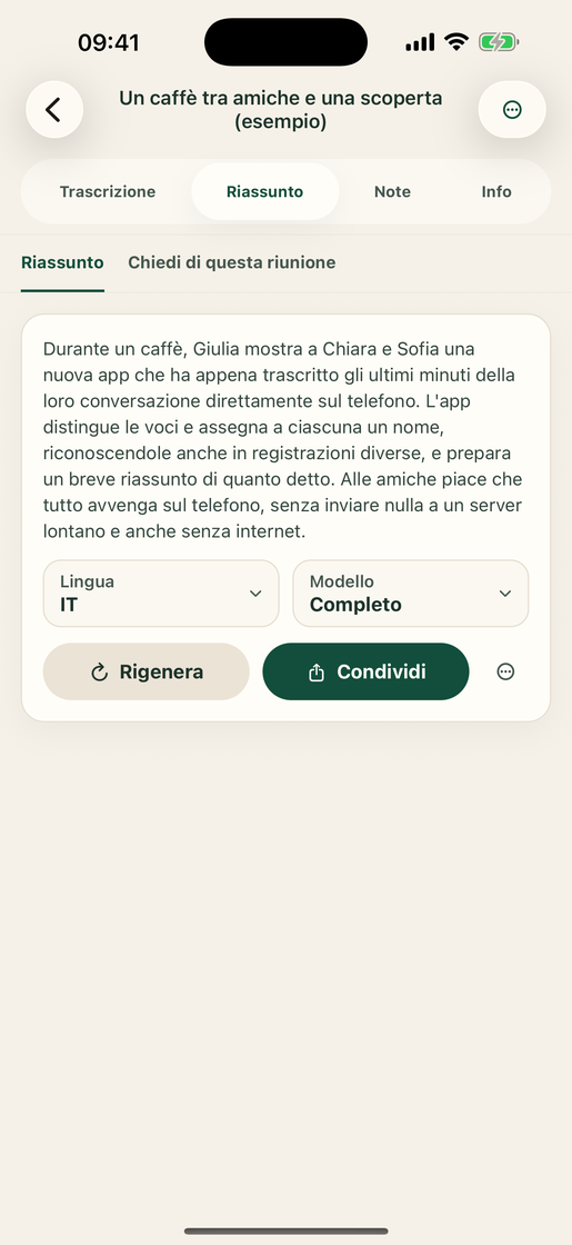 Vocatim: Riassunto IA