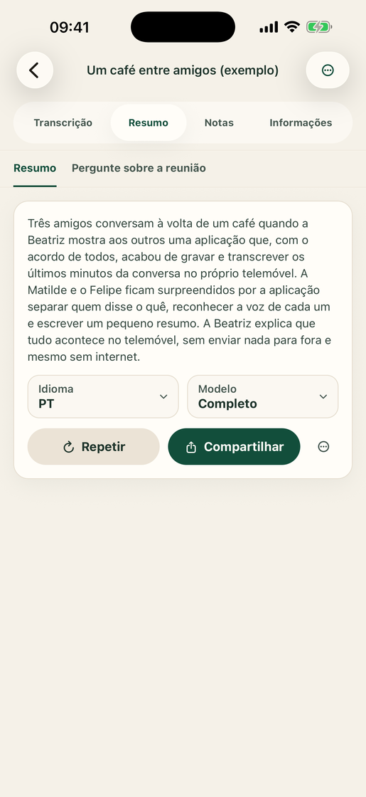 Vocatim: Resumo com IA