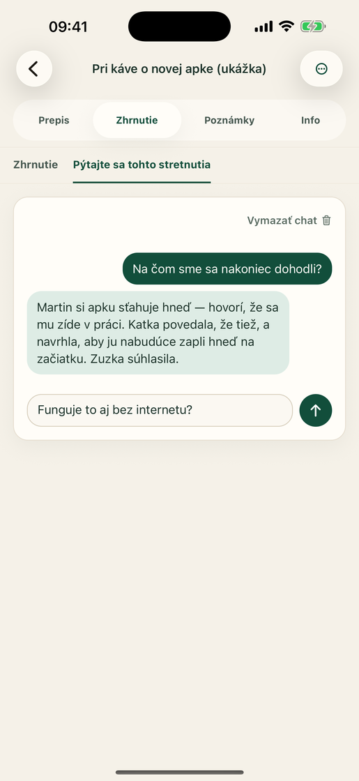 Vocatim: Chat s nahrávkou