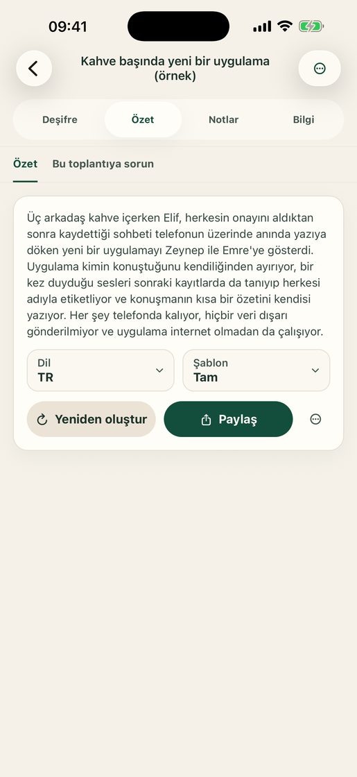 Vocatim: Yapay zeka özeti